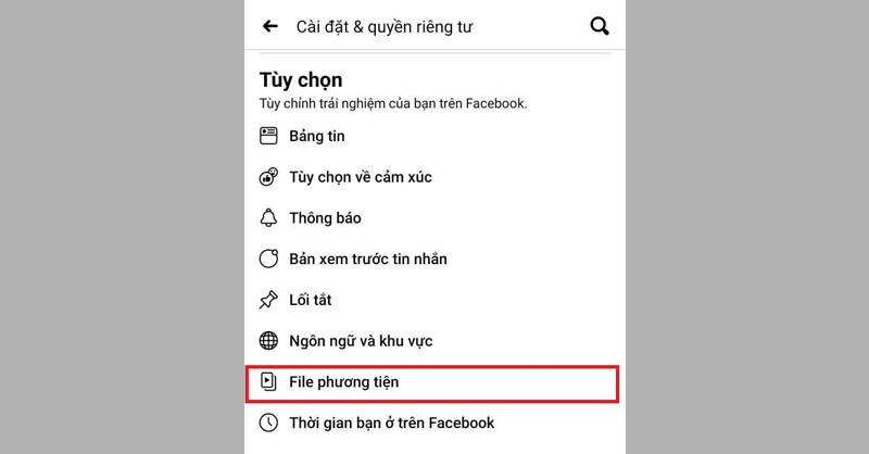 Chọn file phương tiện