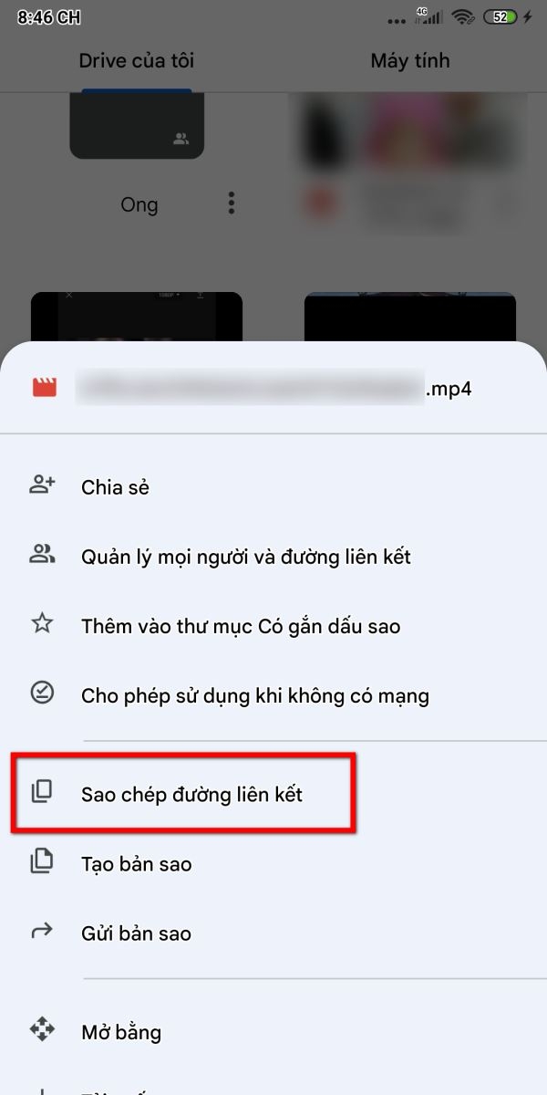 Chọn Sao chép đường liên kết