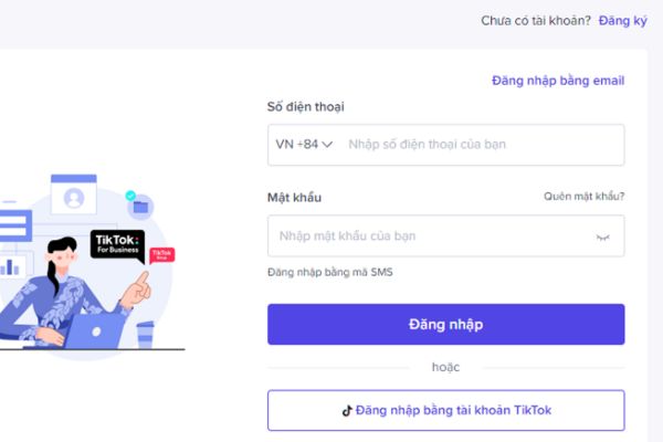 Truy cập vào đường link của TikTok Shop